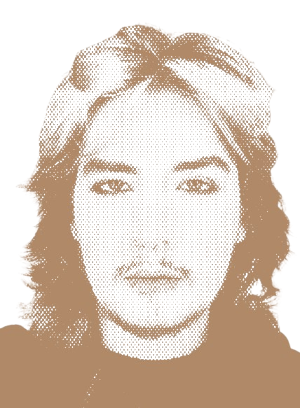halftone portrait of the webmaster